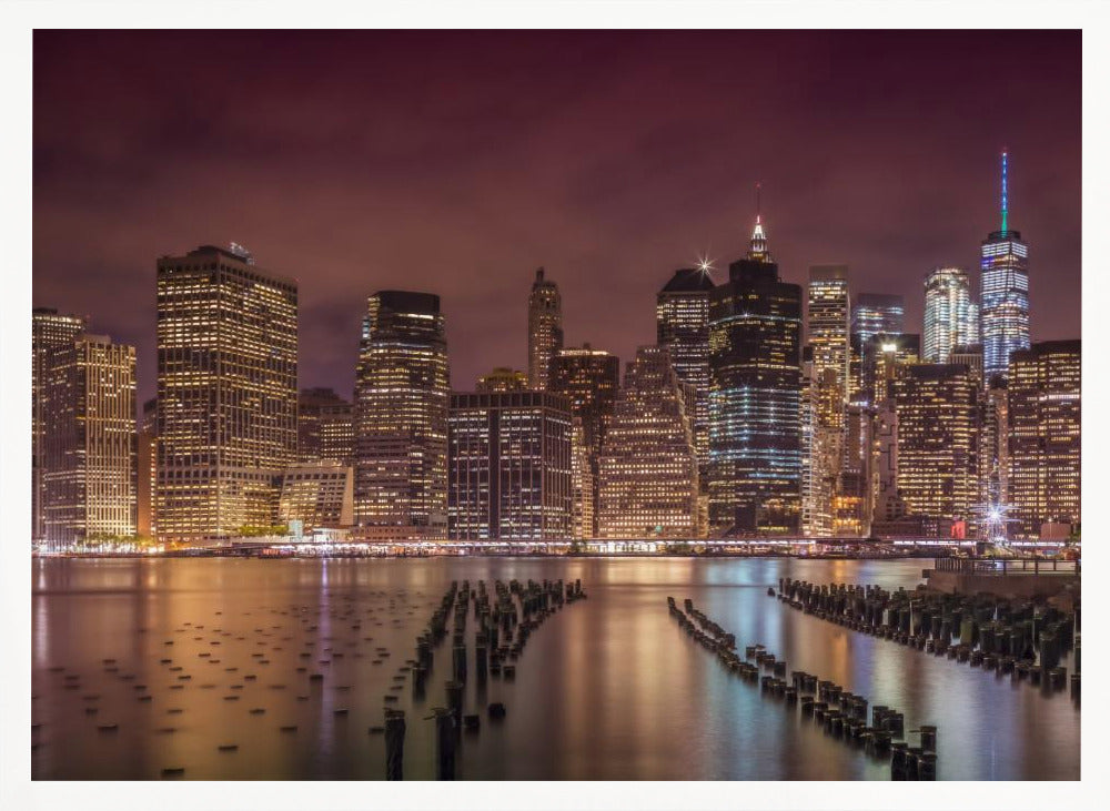 NEW YORK CITY Panoramic Nightly Impressions Poster