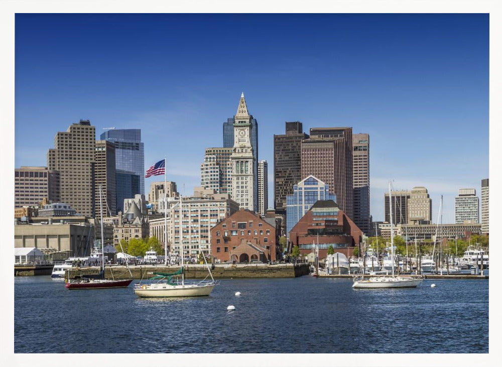 BOSTON Skyline North End &amp; Financial District Poster