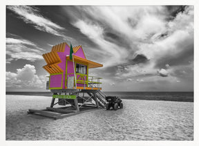 MIAMI BEACH Pink Florida Flair Poster