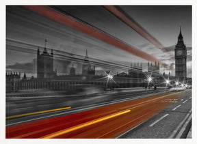 LONDON Westminster Bridge Traffic Poster