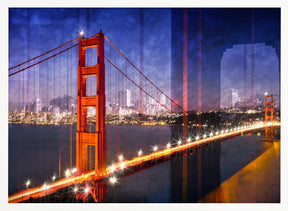 City Art Golden Gate Bridge Composing Poster