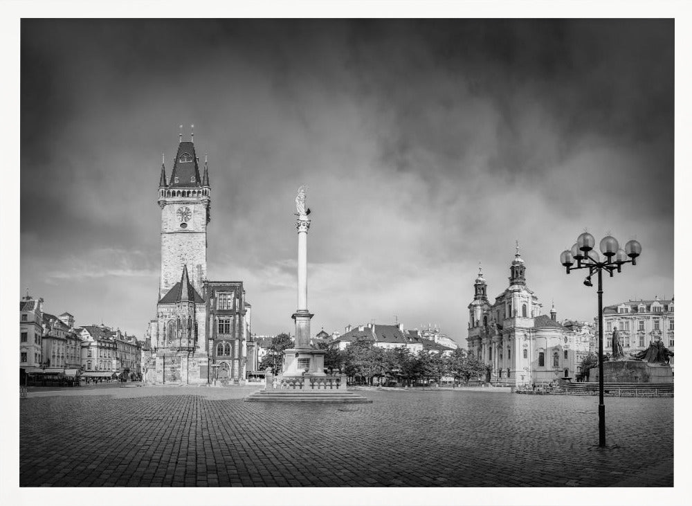 Old Town Square in Prague | Monochrome Poster