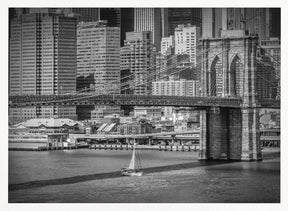 NEW YORK CITY Brooklyn Bridge &amp; Manhattan Skyline Poster