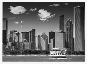 CHICAGO Monochrome Skyline Poster