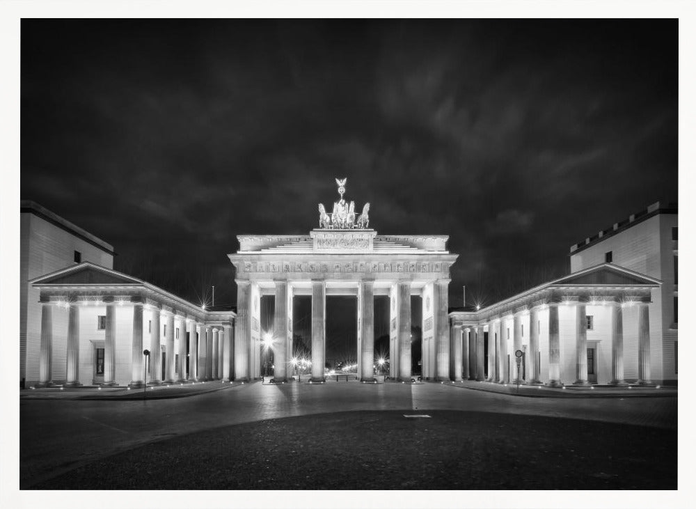 BERLIN Monochrome Brandenburg Gate Poster