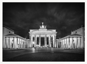 BERLIN Monochrome Brandenburg Gate Poster