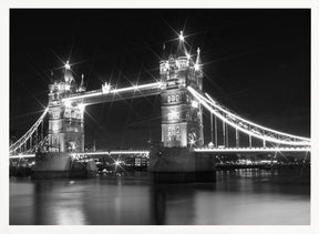 LONDON Tower Bridge at Night Poster