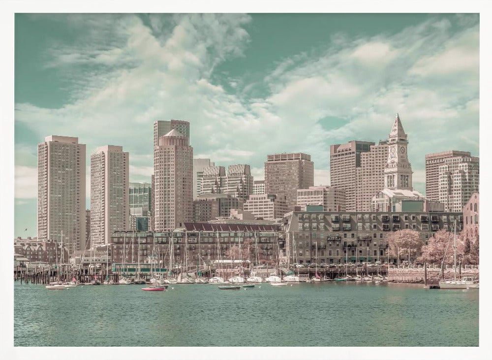 BOSTON Skyline | urban vintage style Poster