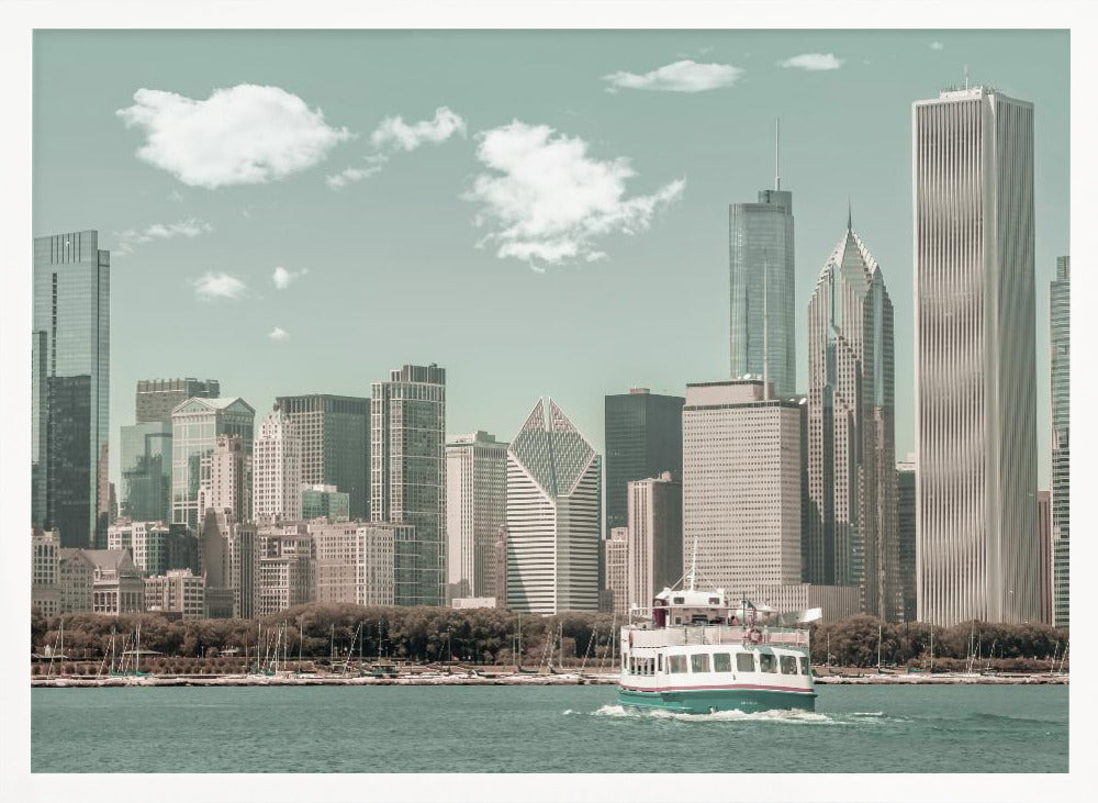 CHICAGO Skyline | urban vintage style Poster