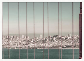 Golden Gate Bridge Panorama | urban vintage style Poster