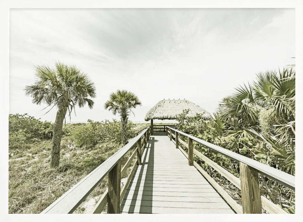 Bridge to the beach | Vintage Poster