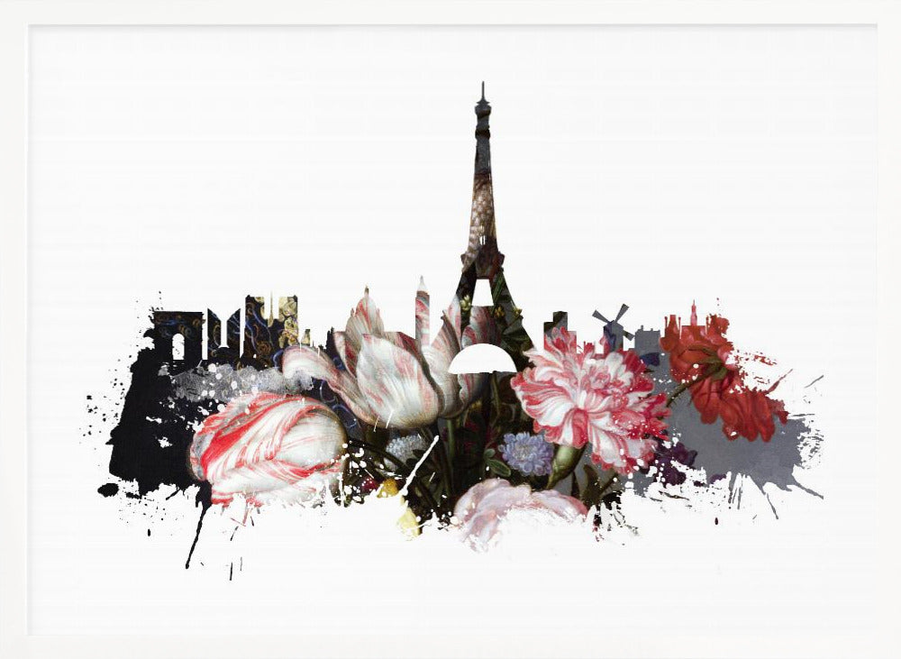 Paris France Skyline Sport Art (3) Poster
