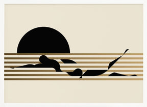 Swimmer Horizontal / Ivoire Poster