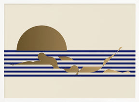 Swimmer Horizontal / Ivoire Poster