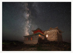 The Milky Way above Ongy Monastery Poster