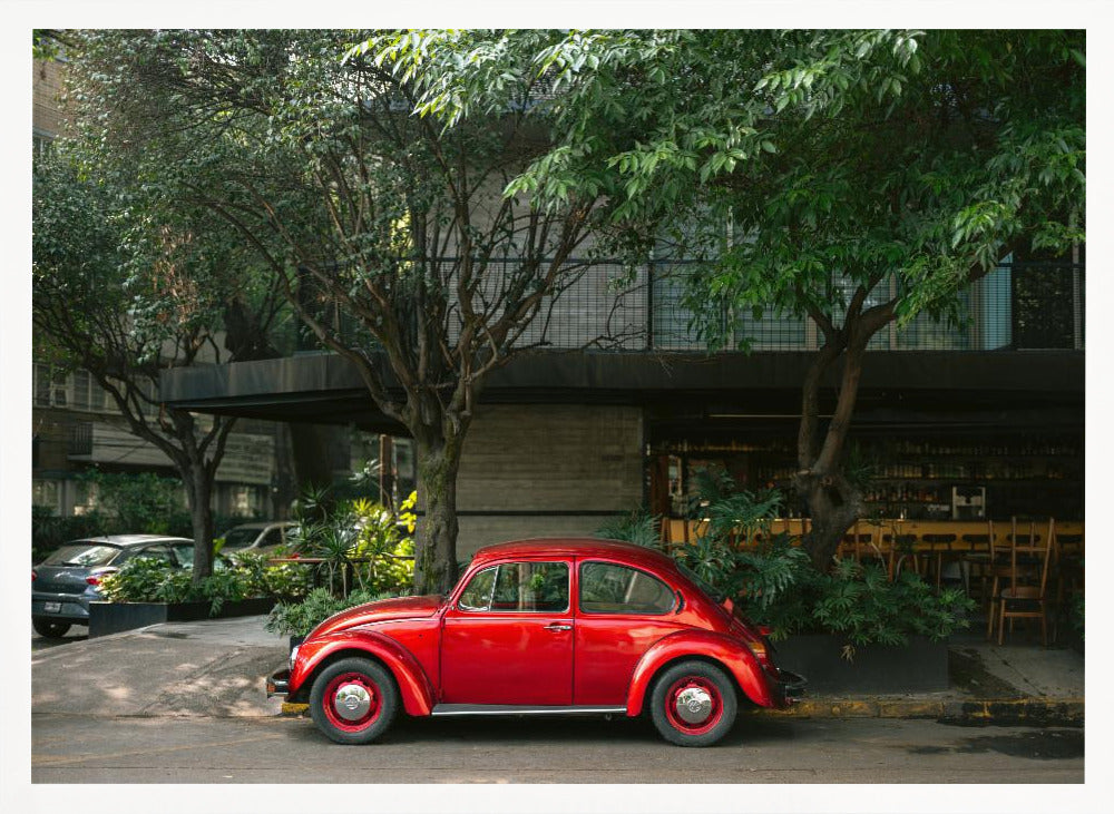 Retro Car in Mexico City Poster