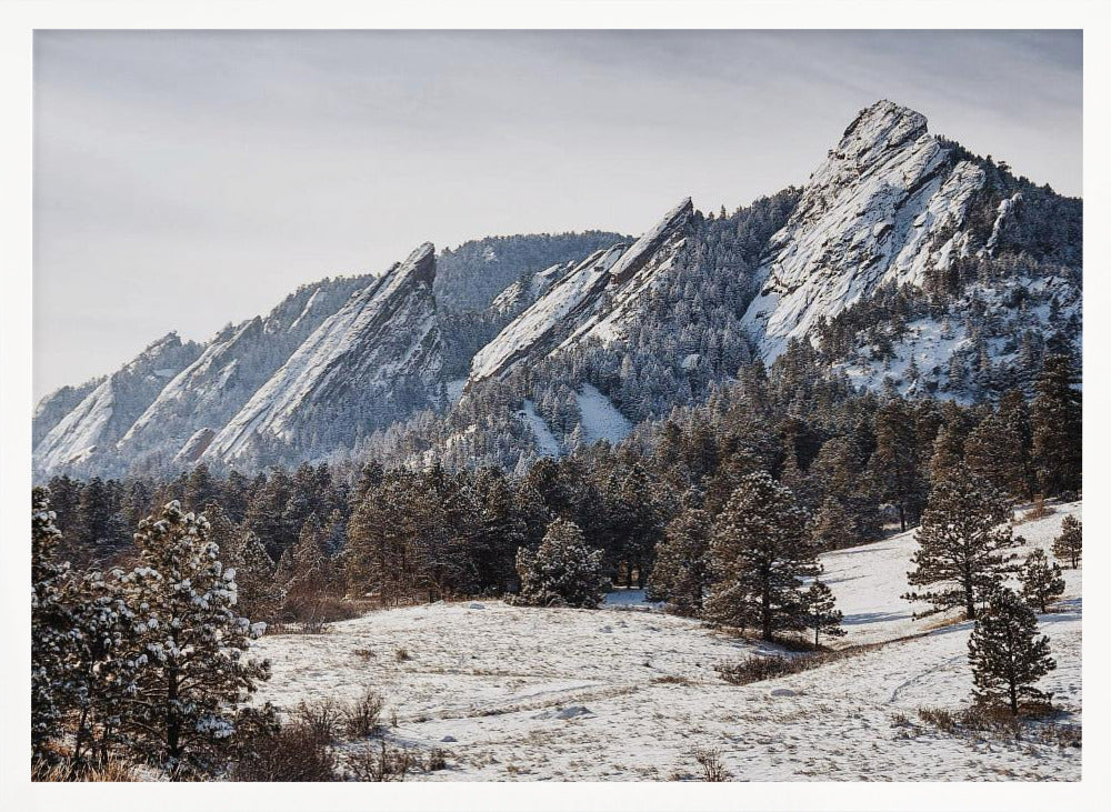 Boulder Flatirons Winter Poster