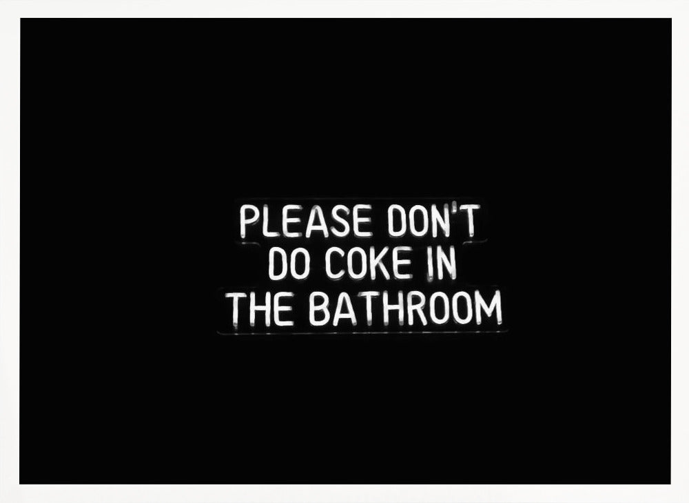 Please Don&#039;t Do Coke in the Bathroom Poster