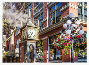 Historic Gastown Steam Clock in Vancouver Poster