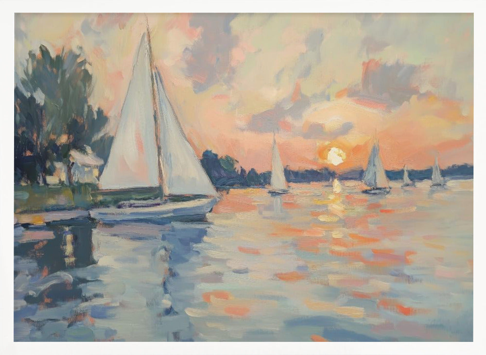 Sea Sailboats Poster