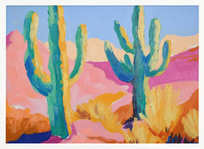 Colorful Cactus Poster