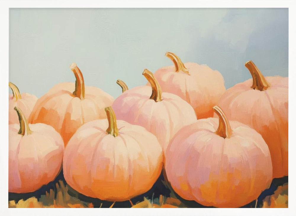 Pastel Pumpkins Poster