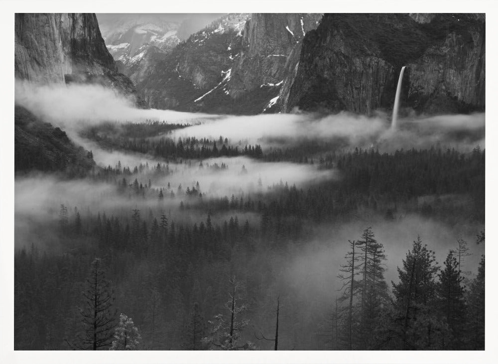 Fog Floating In Yosemite Valley Poster