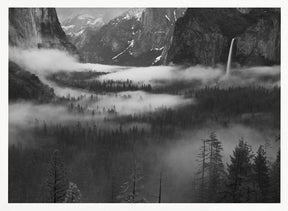 Fog Floating In Yosemite Valley Poster