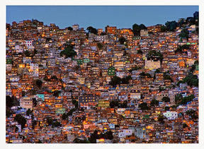 Nightfall in the Favela da Rocinha Poster