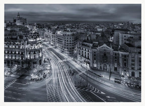 Madrid City Lights Poster