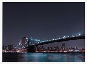 Manhattan Skyline and Brooklyn Bridge Poster