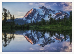 Sunrise on Mount Shuksan Poster