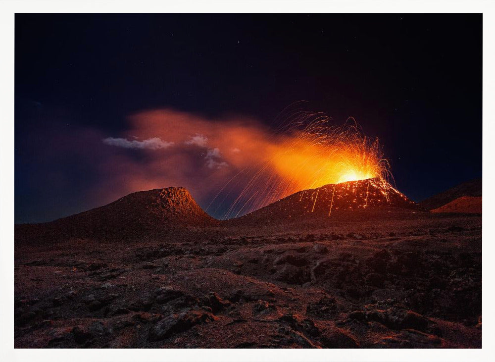 La Fournaise volcano Poster