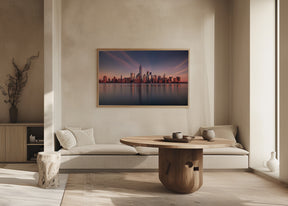 Lower Manhattan at dusk Poster