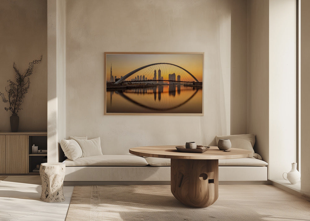 Sunrise at the Dubai Water Canal Poster