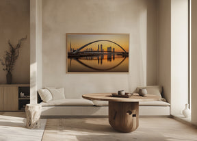 Sunrise at the Dubai Water Canal Poster