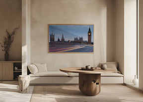 Big Ben with bright trails Poster