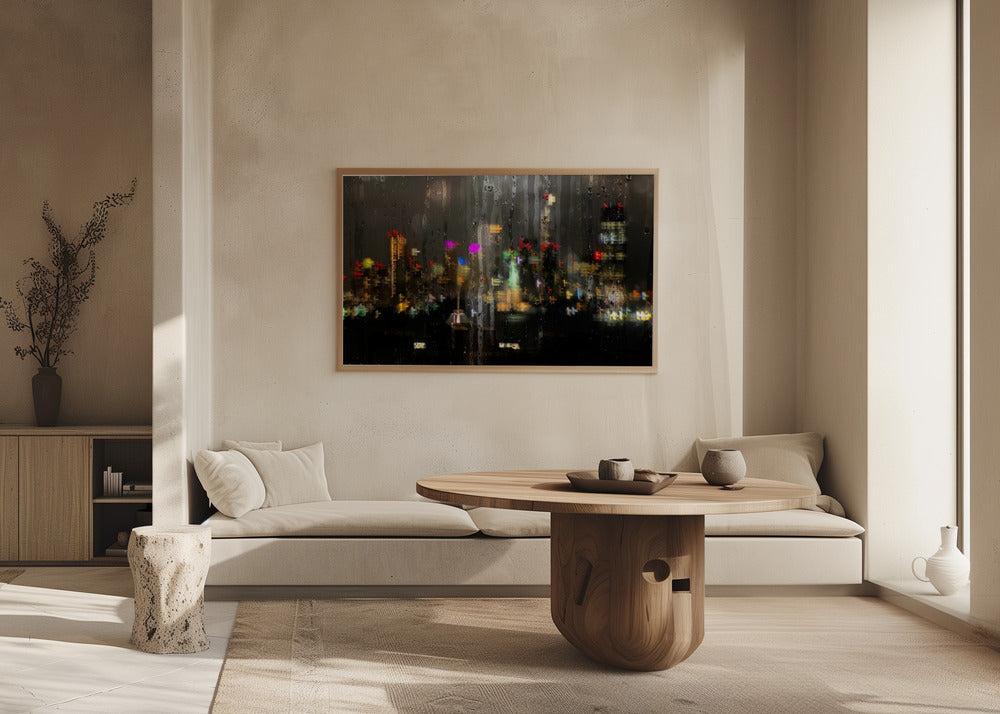 Wet Glass Manhattan view Poster