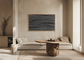 Wavey Stripes Square Poster