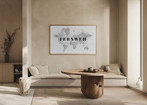 Fernweh world map Poster