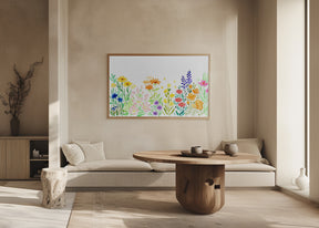 Watercolor wildflowers Poster