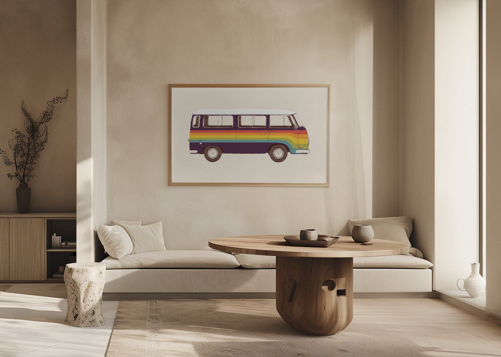 Van Rainbow Poster