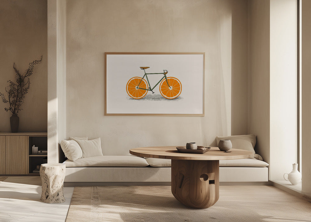 Orange Wheels Poster