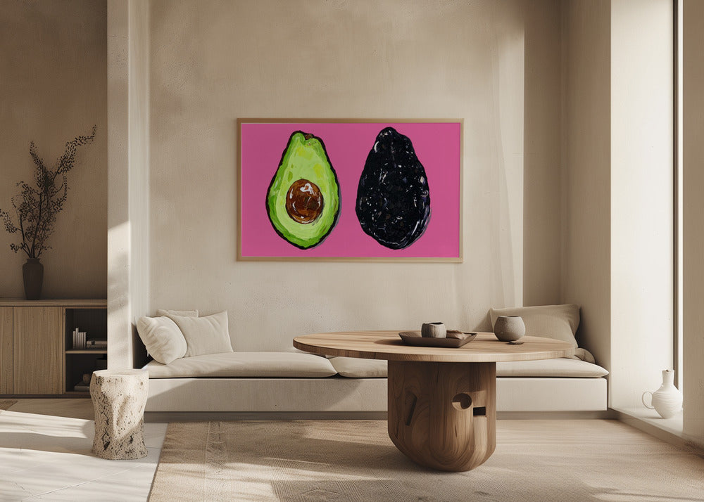 Avocado On Pink Poster