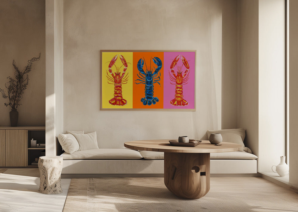 Lobster Langoustines Pop Art 3 Poster