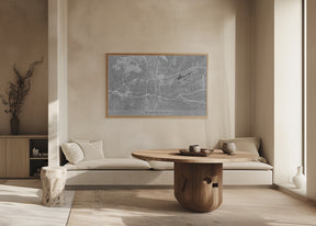 Map of Winston Salem (NC, USA) in gray vintage style Poster