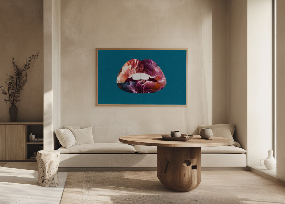 Floral Lips Poster