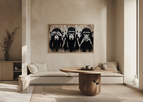 Three Wize Monkeys Poster