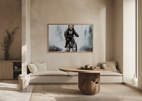 Bear on bike Poster