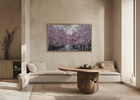 Charming cherry blossom alley Poster